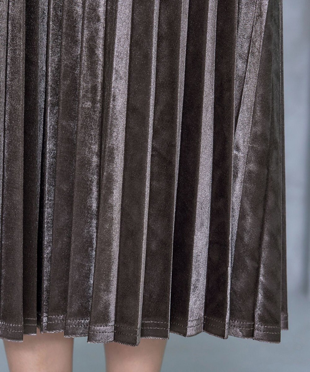 Tiaclasse 【安田美沙子さん着用】ベロアプリーツスカート 