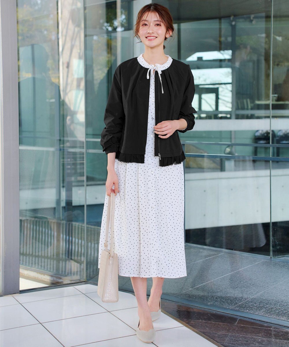 Tiaclasse チュールフリルタックブルゾン 