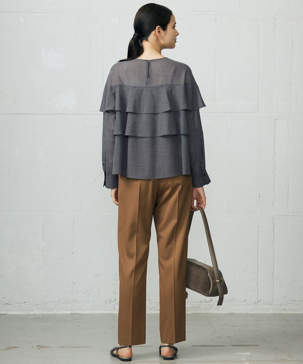 自由区 L 【カタログ掲載】TWハイツイストビエラフリル ブラウス 