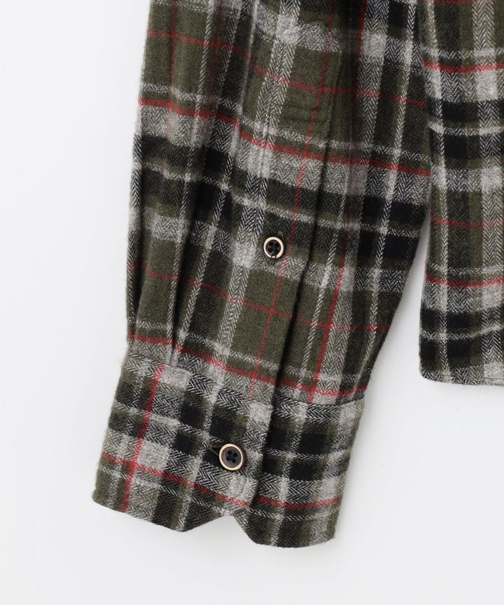 JOSEPH ABBOUD 【柔らかな肌触り/暖かい】 ラフィーコットンフランネルシャツ 