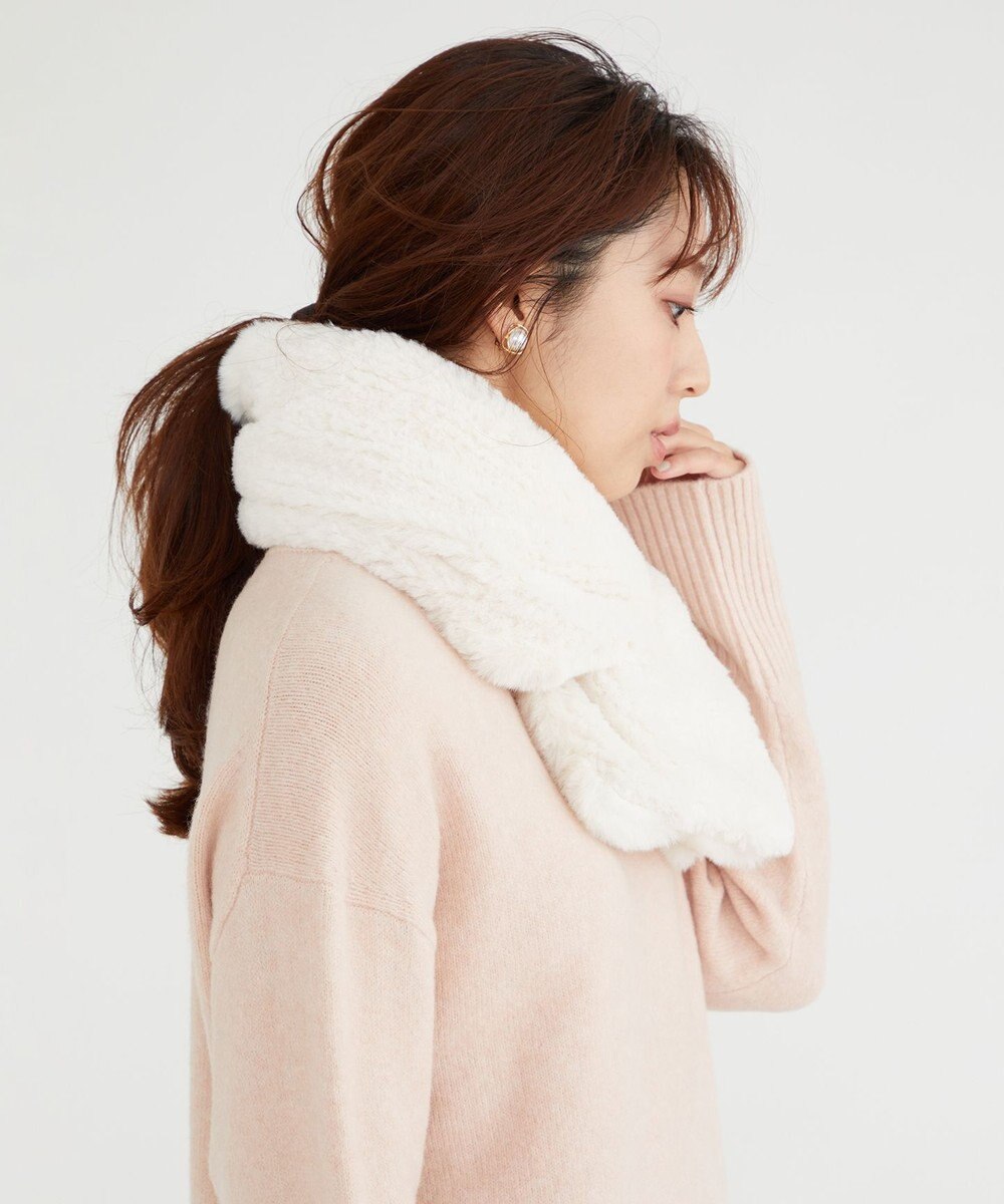 Feroux 【リバーシブル】フェイクファーティペット 