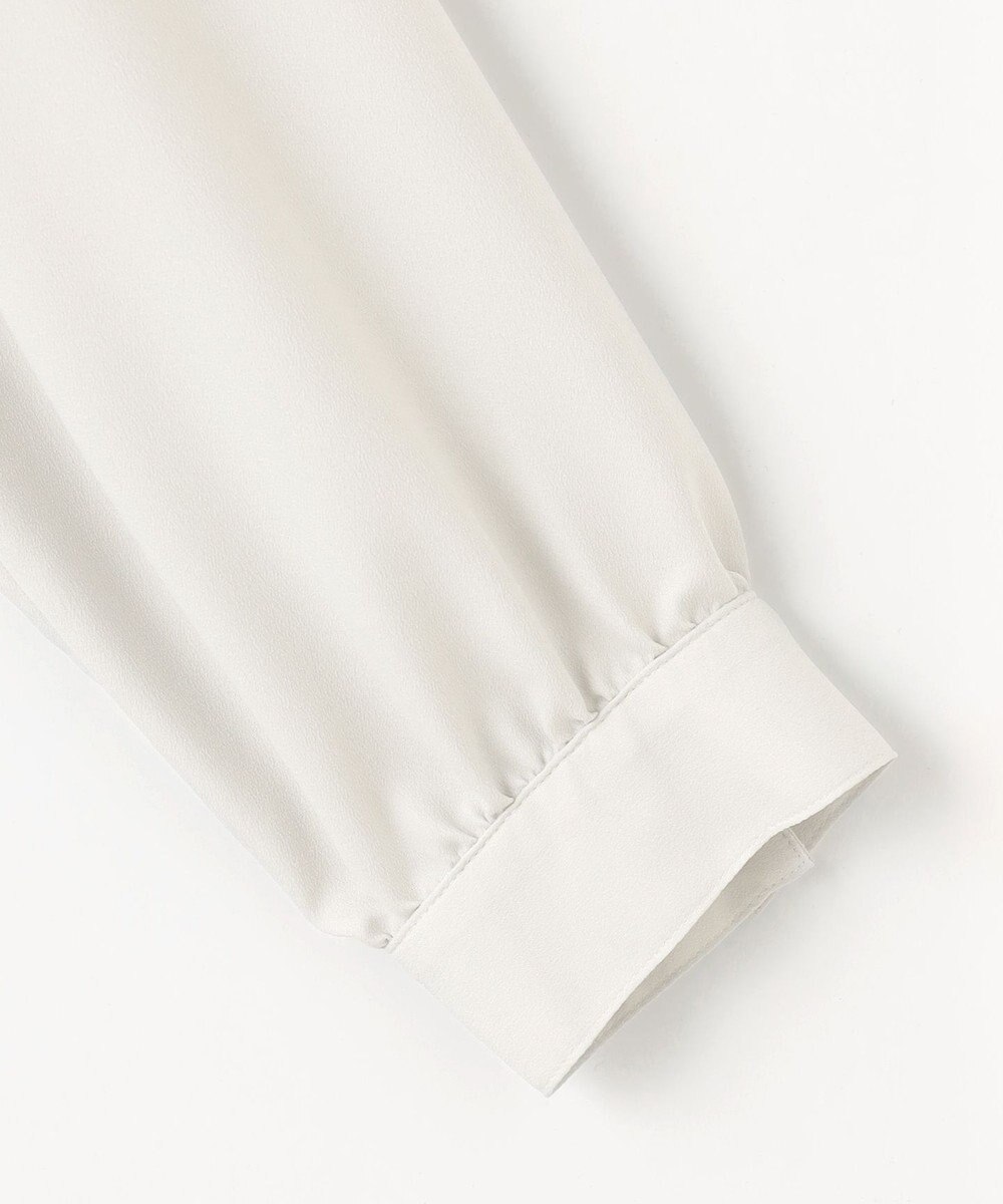 J.PRESS LADIES 【洗える】ヌーディスバックサテン タックプリーツ ブラウス 