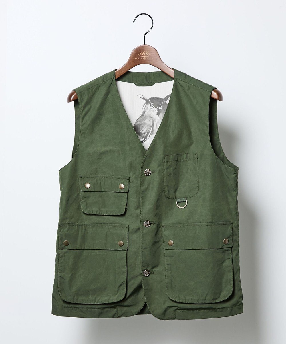 JOSEPH ABBOUD MOUNTAIN 【軽量・テ―ム・ヤルビーコラボ】プリント ワックスクロス ベスト 