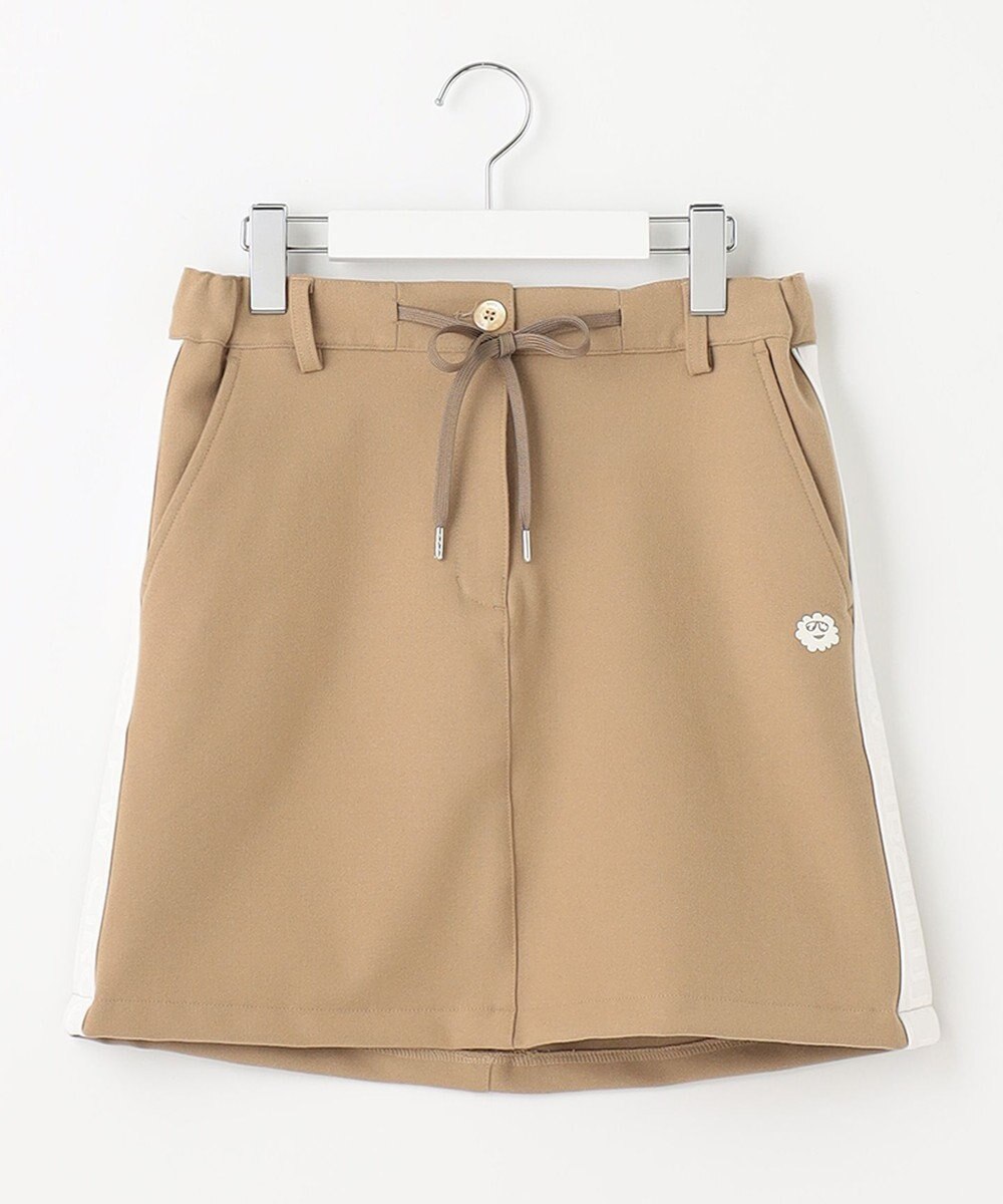 PW CIRCULUS 【WOMEN】【洗える/帯電防止/ストレッチ】ロゴ サイドライン スカート 