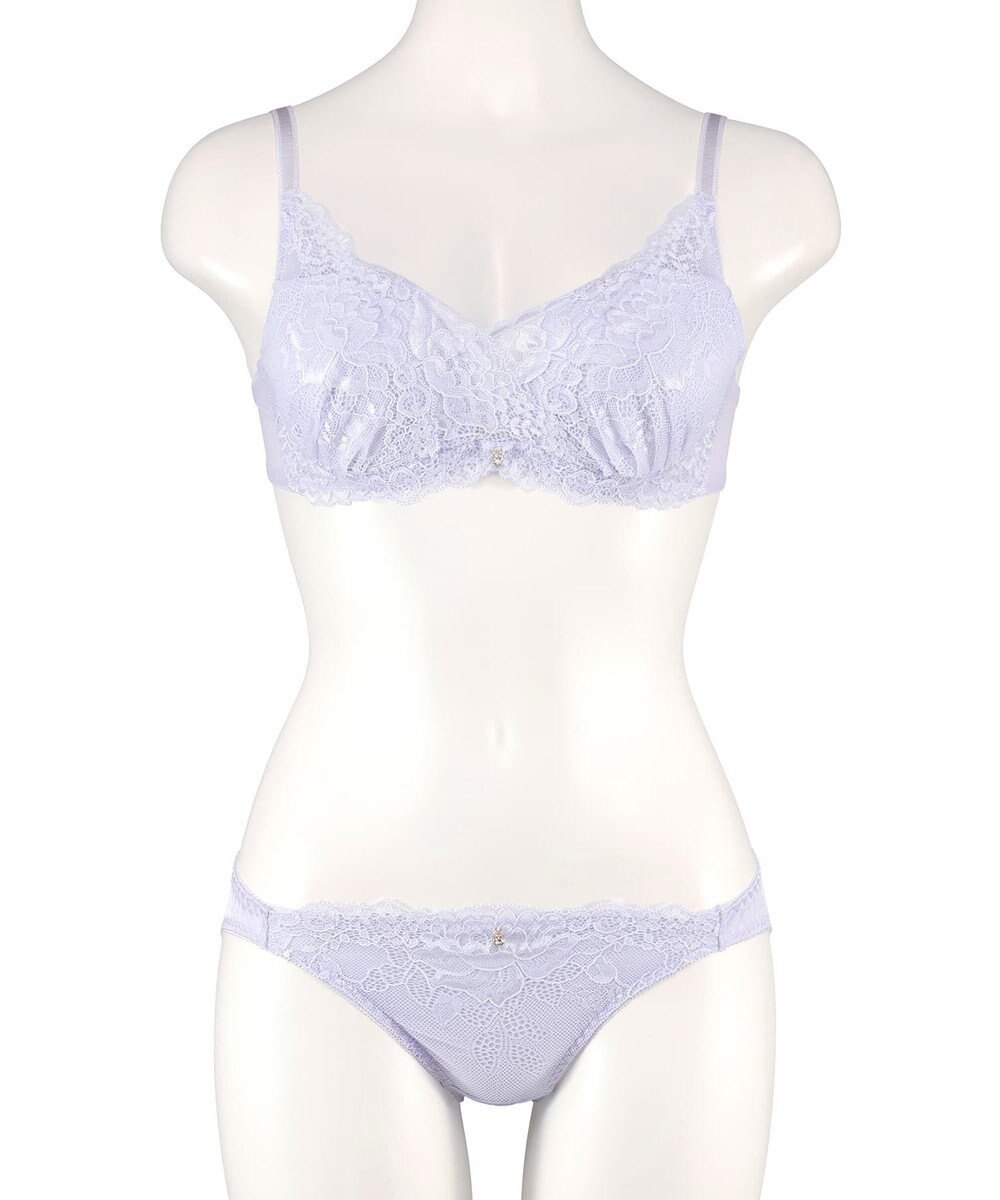 San-ai Resort（三愛水着楽園） 【northerly bra フィットシリーズ 谷間メイク】 カシュクールレースモールド ブラジャー＆ショーツSet B～Fカップ 