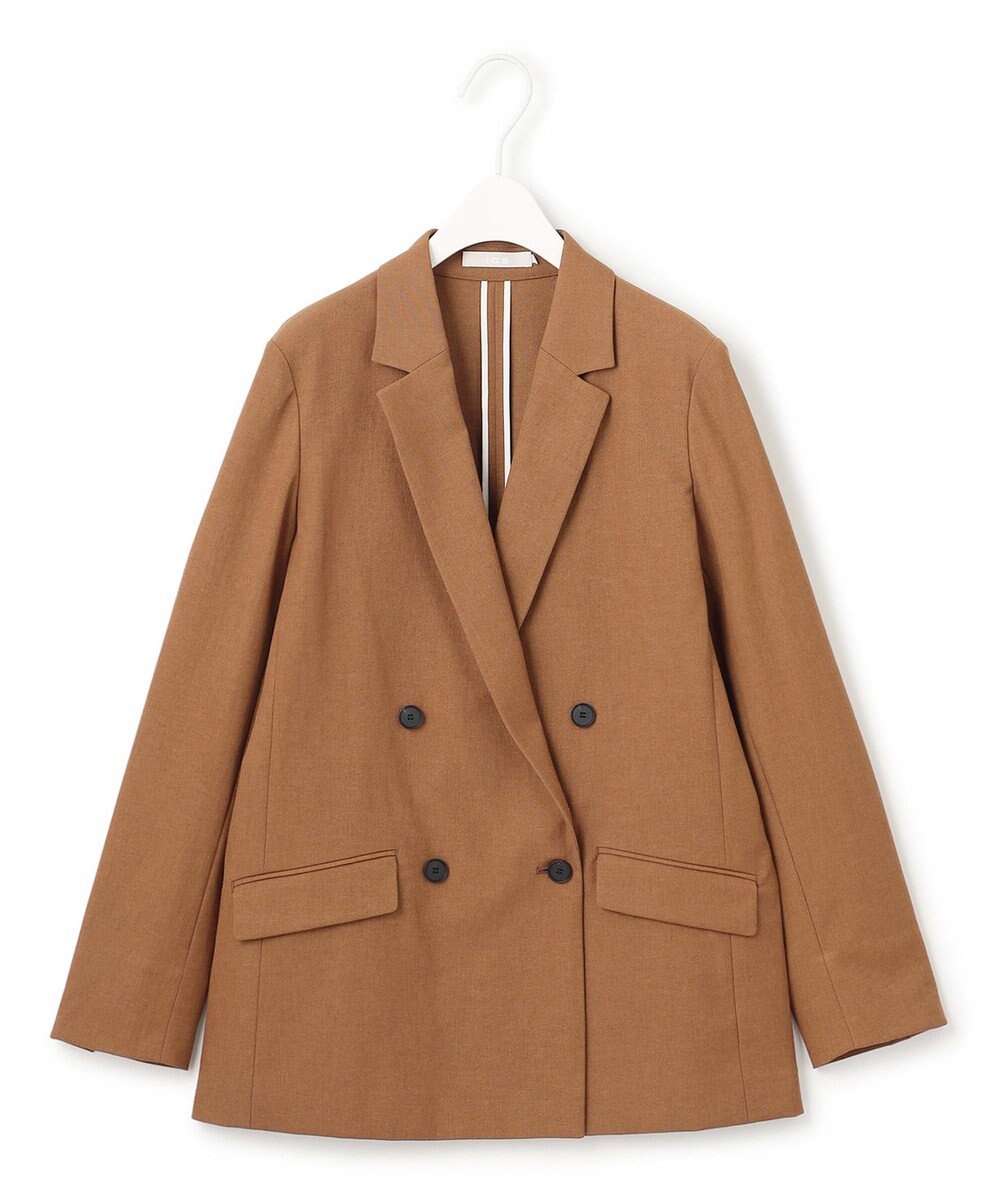 ICB 【接触冷感・UVケア・撥水・洗える】LooseWeave ダブルブレストジャケット 