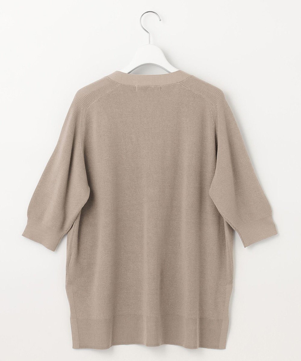 UNFILO ハーフスリーブ畔カーディガン 