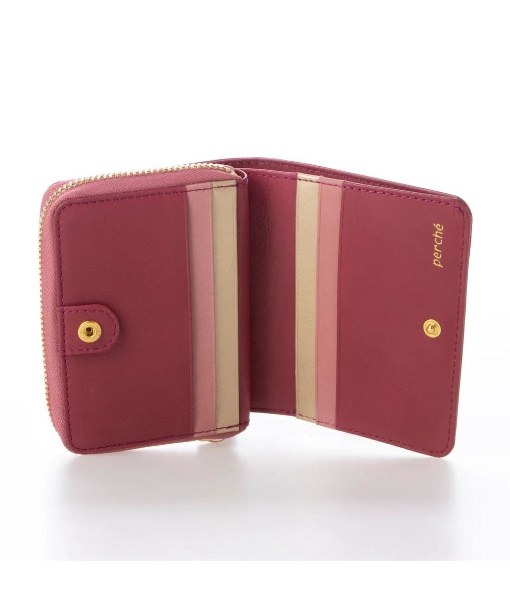 UNBILLION perche ジェムストーンチャームハーフラウンドウォレット 