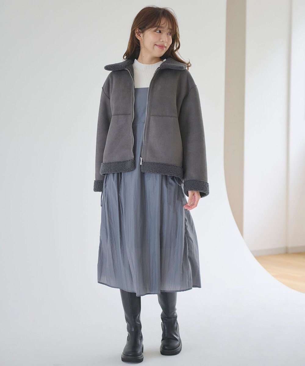 Feroux リバーシブル ムートンボアコート 