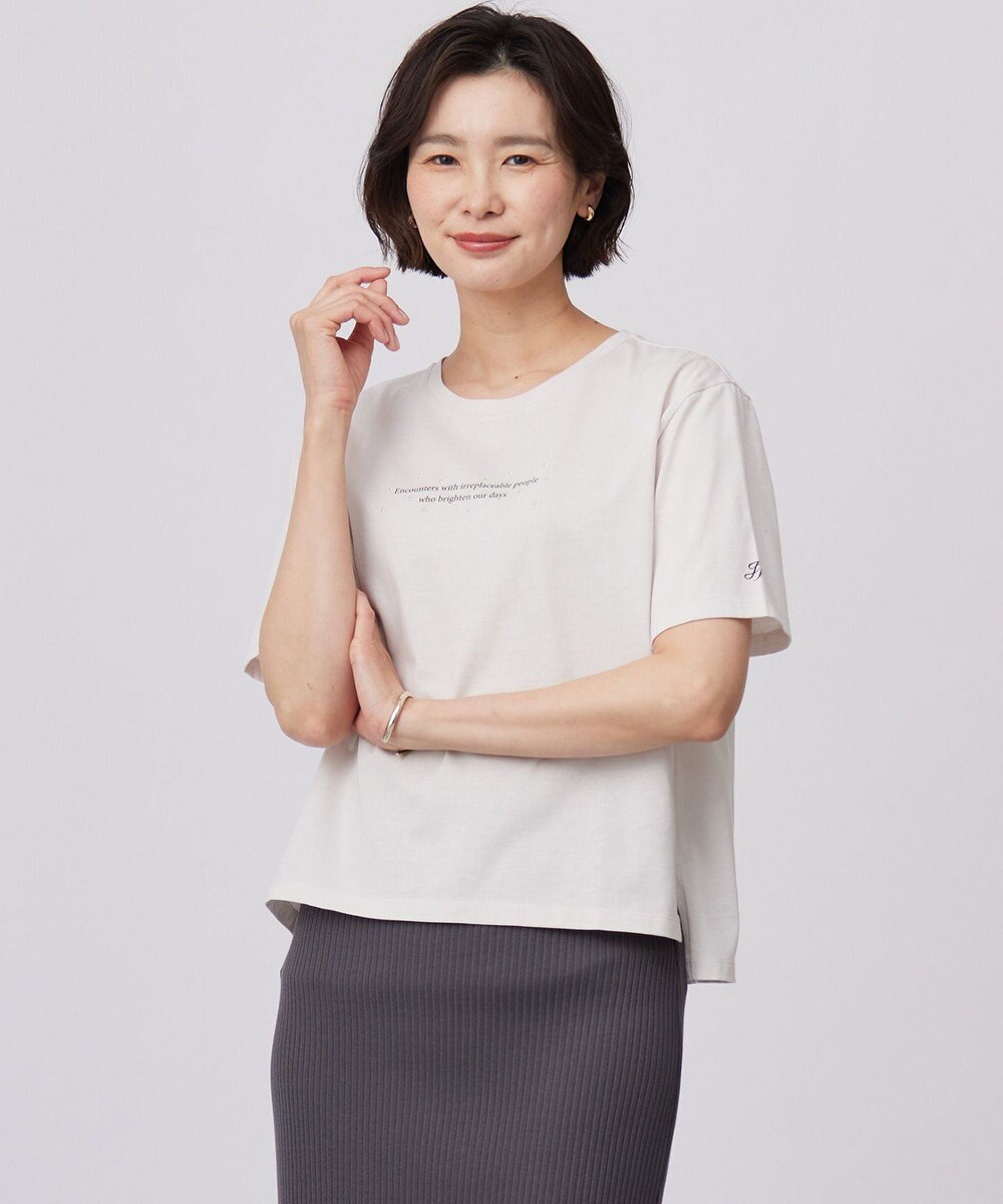 J.PRESS LADIES 【洗える】ロゴTEE カットソー 