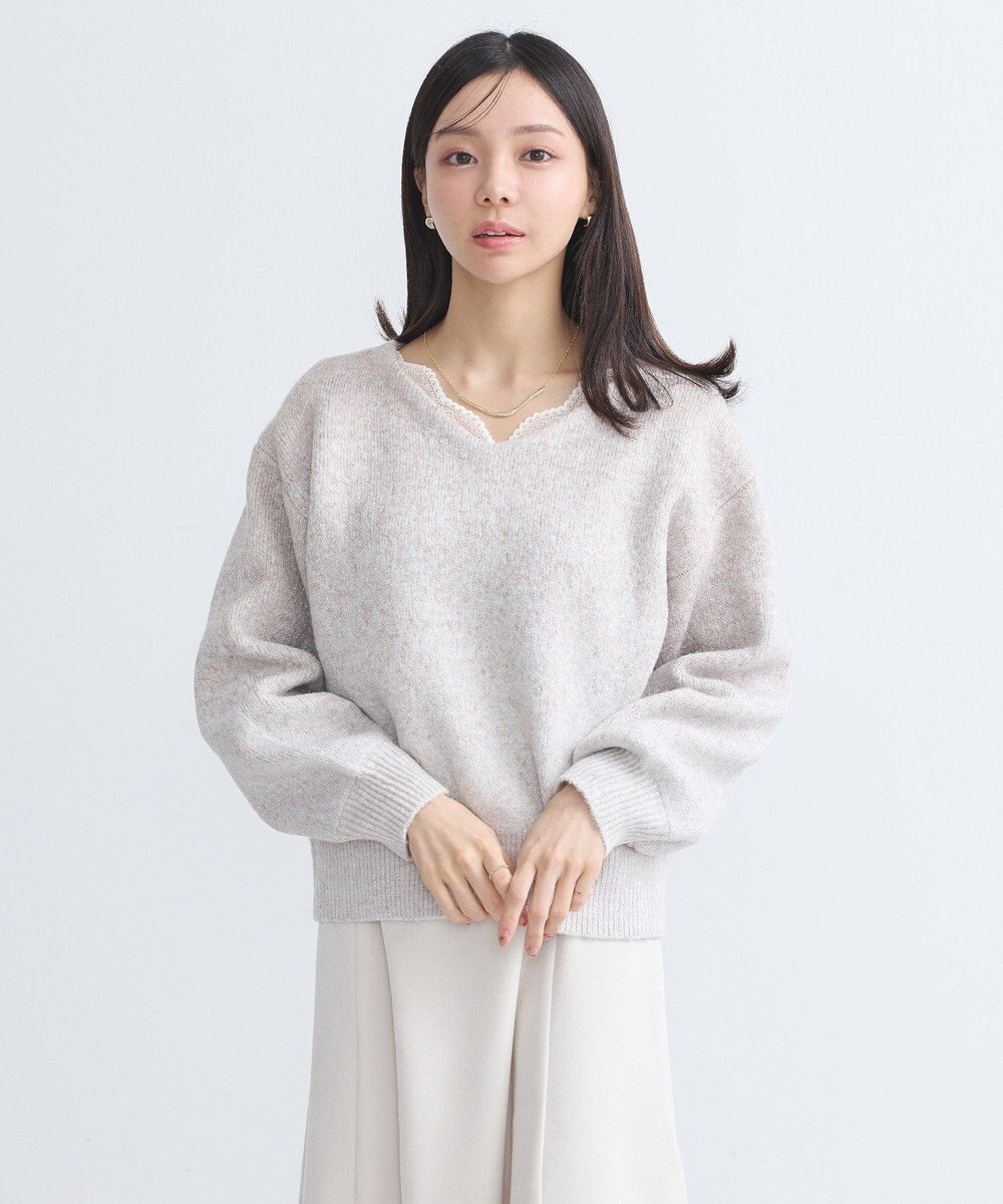 earth music&ecology ラメグラデーションニットプルオーバー 