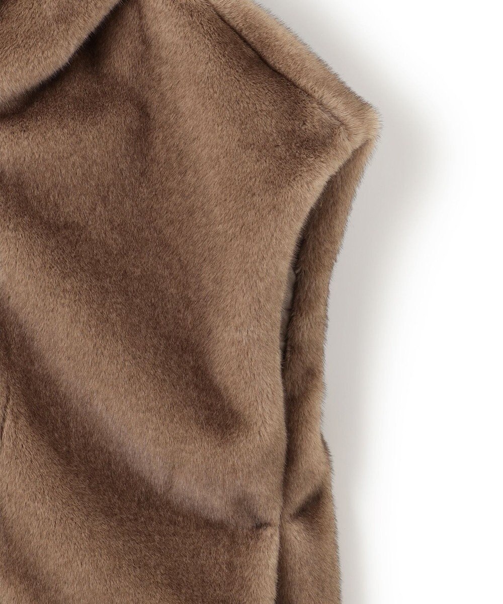 ICB 【洗える】ミンクライクファー フーディジレ コート 