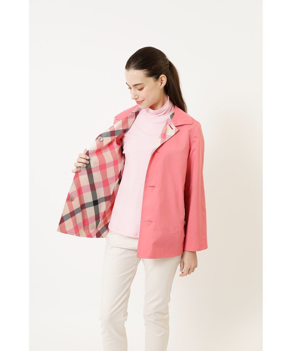 DAKS リバーシブルショート丈ステンカラーコート 