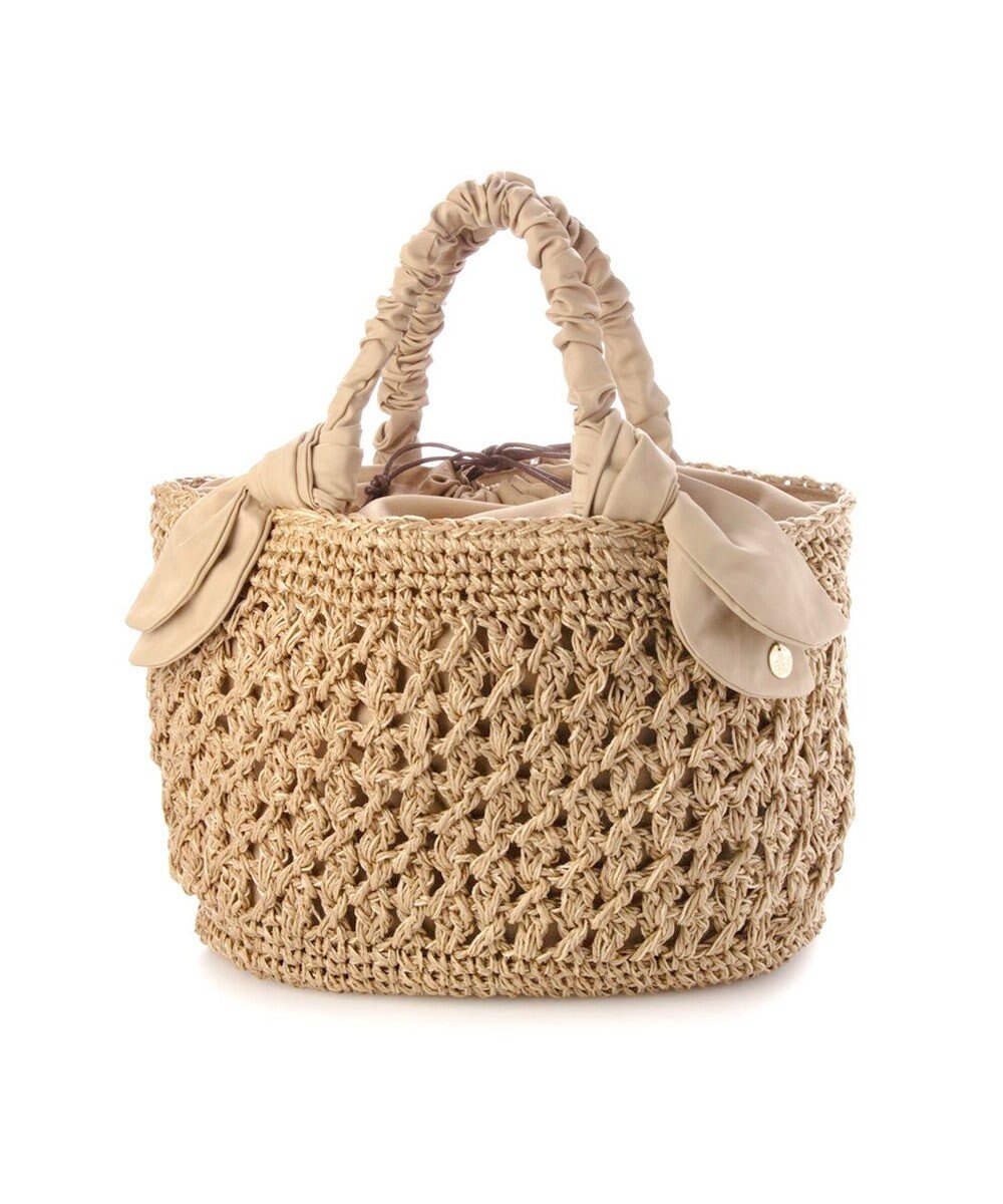 UNBILLION カシュカシュ cachecache / 下がりリボン柄編みトート 