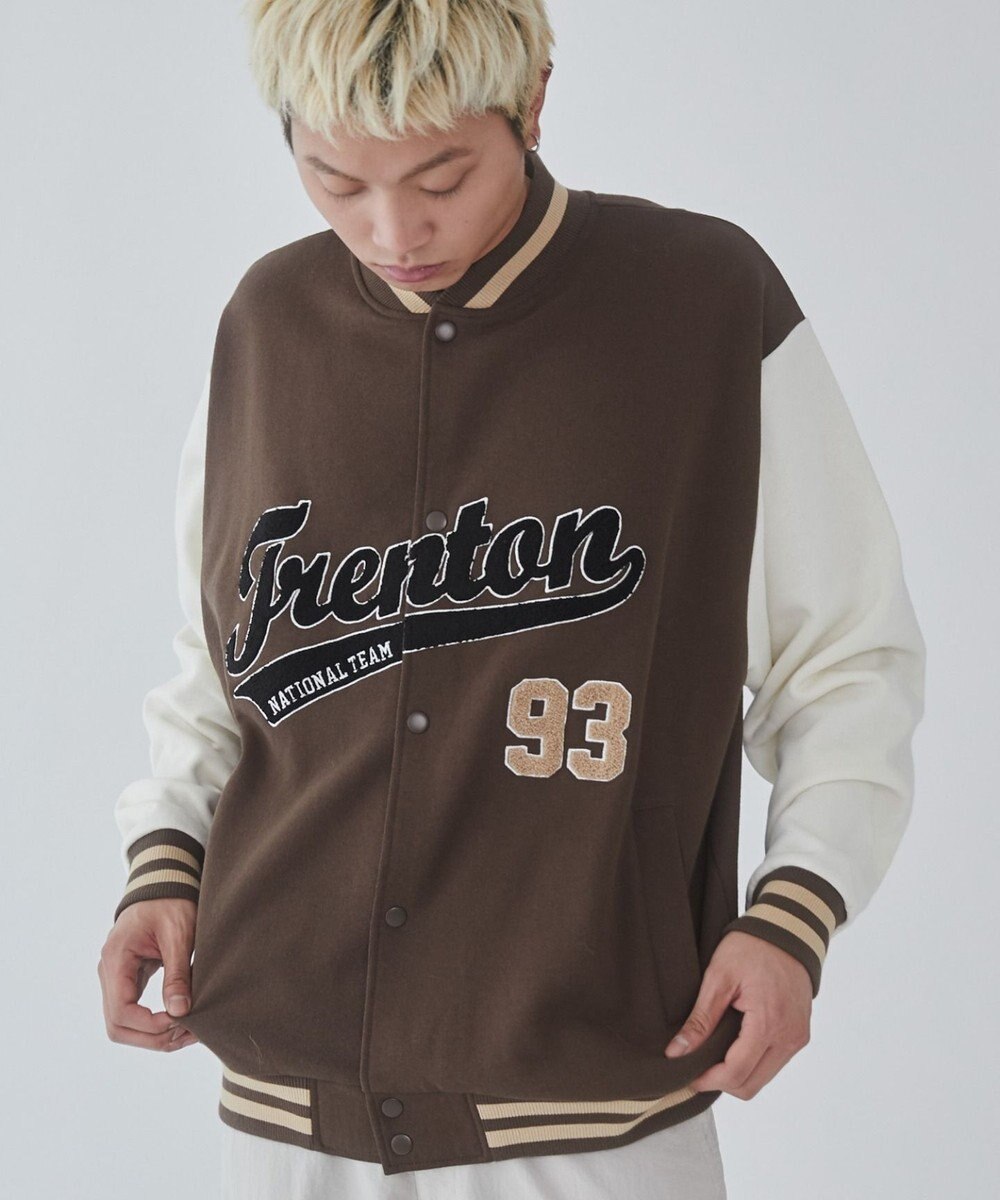 WEGO 【ユニセックス着用ITEM/MLサイズ展開】サガラワッペンスウェットスタジャン 