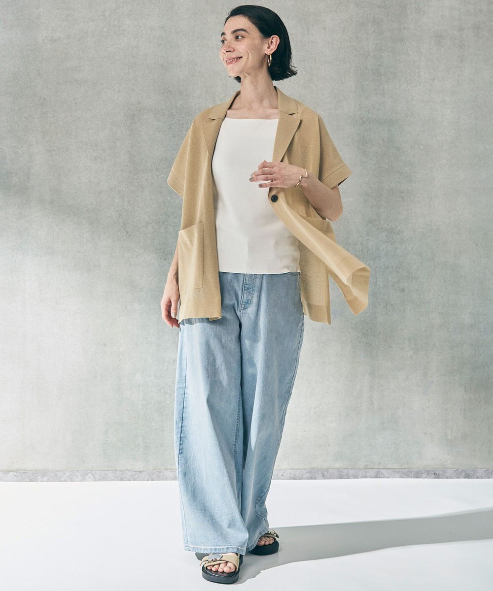 UNFILO シアーフォルムニット ジャケットジレ 