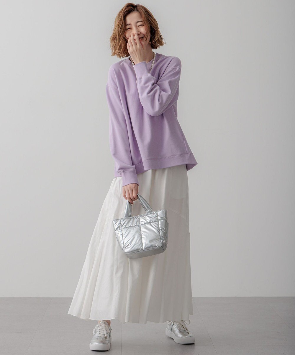 23区 【SLOW/一部店舗限定】テンセルコットンジョーゼット フレア スカート 