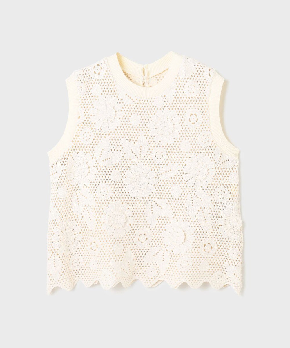 GRACE CONTINENTAL クロシュ刺繍トップ 