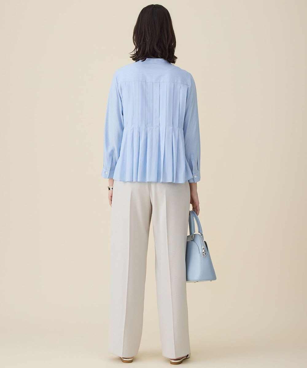 自由区 L ドレープブロードタック ブラウス 