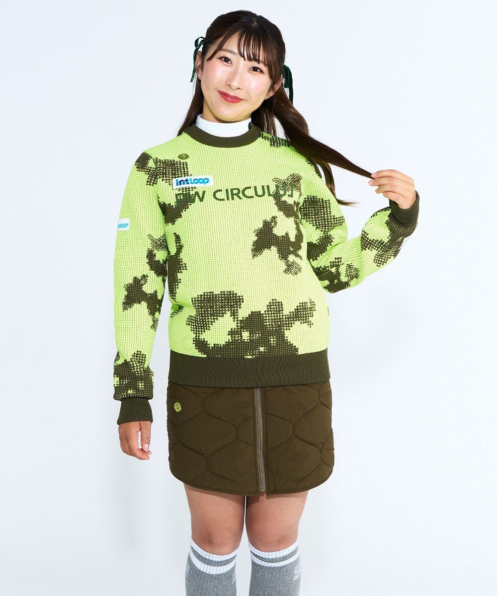 PW CIRCULUS 【WOMEN】Spark dot camouflage 軽量ニット ゴルフウェア レディース 