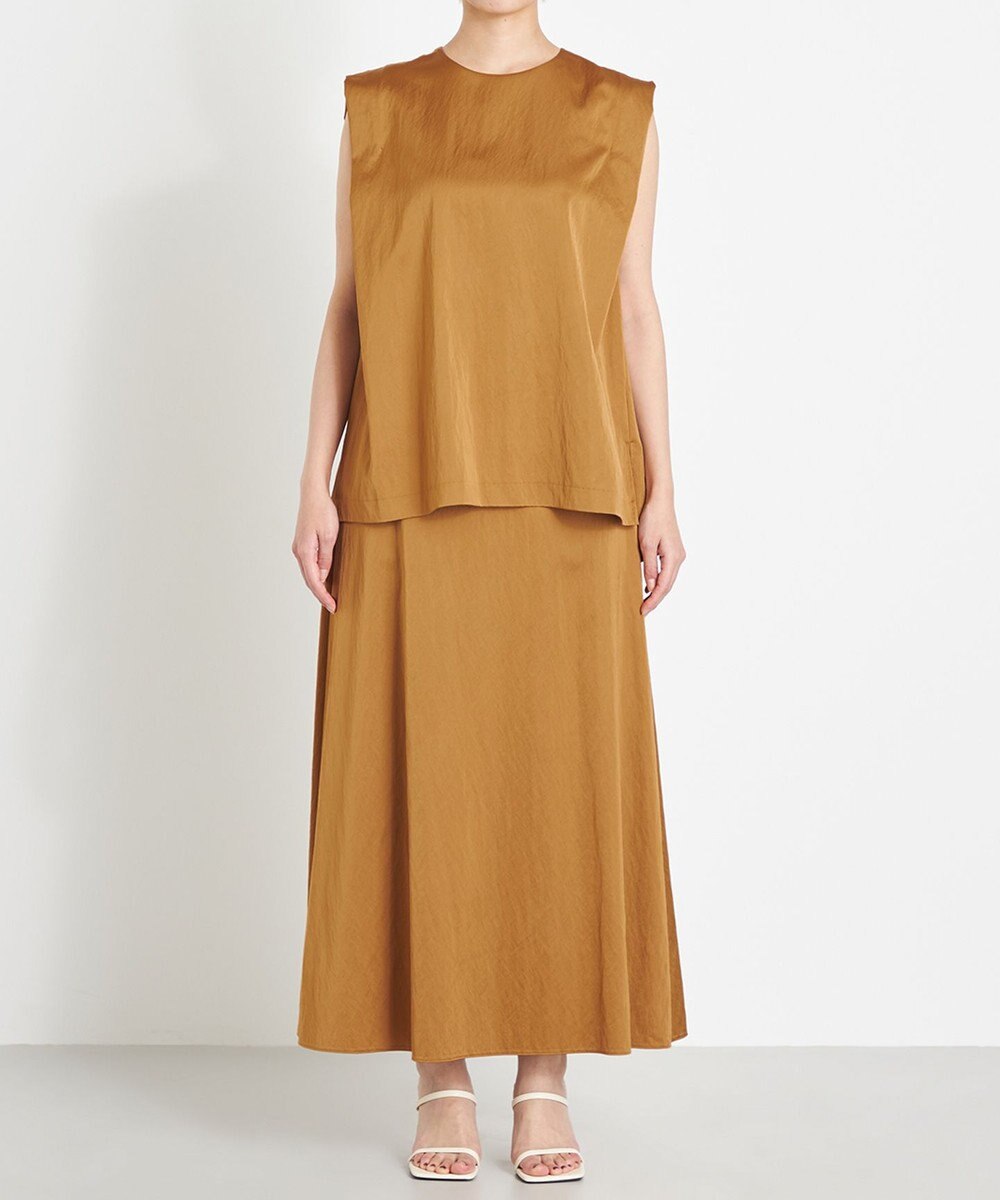 NAVE 【ReNAVE　洗える】グロスサテンブラウス 