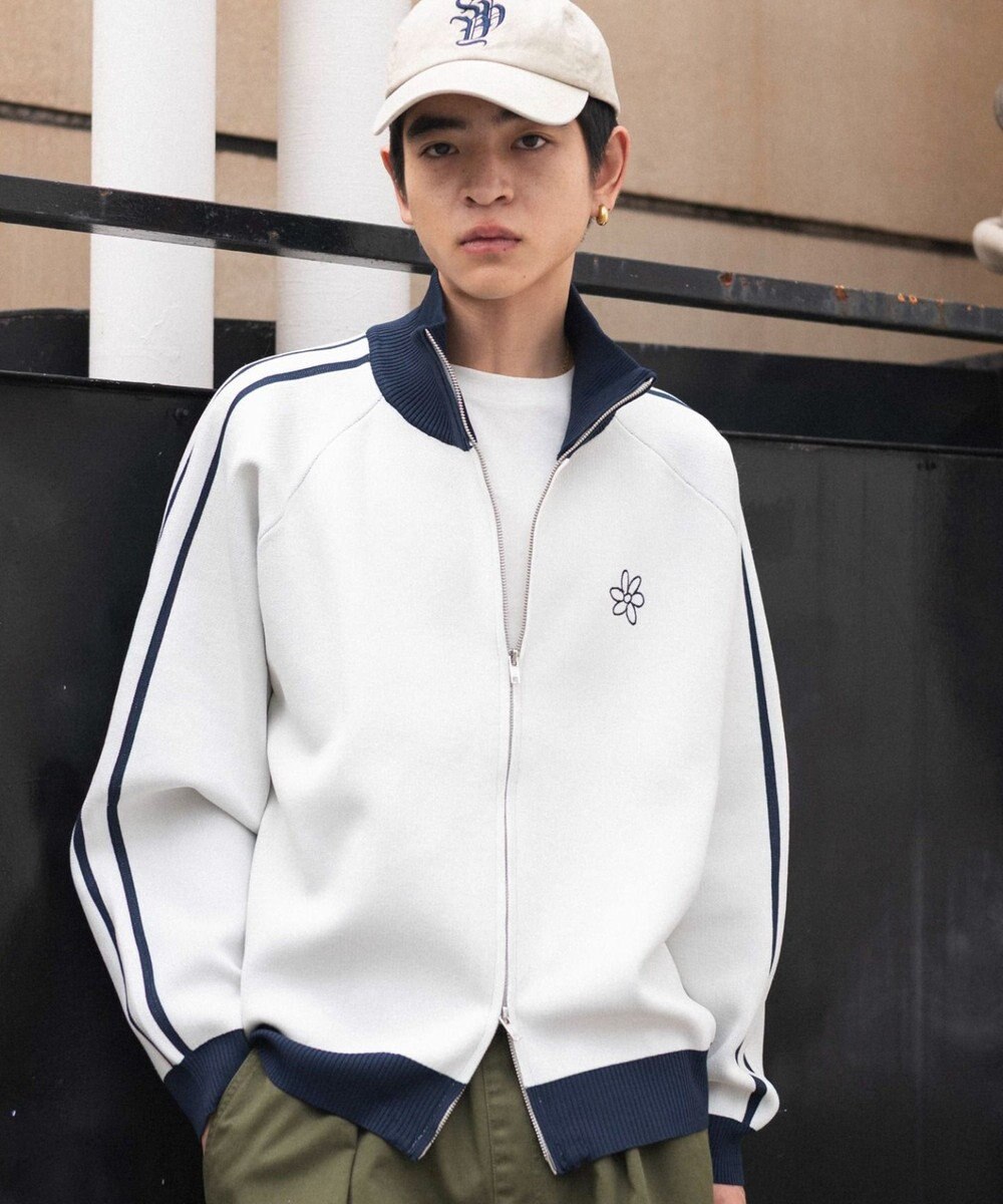 WEGO 【ユニセックス着用ITEM】ライントラックニットジャケット 