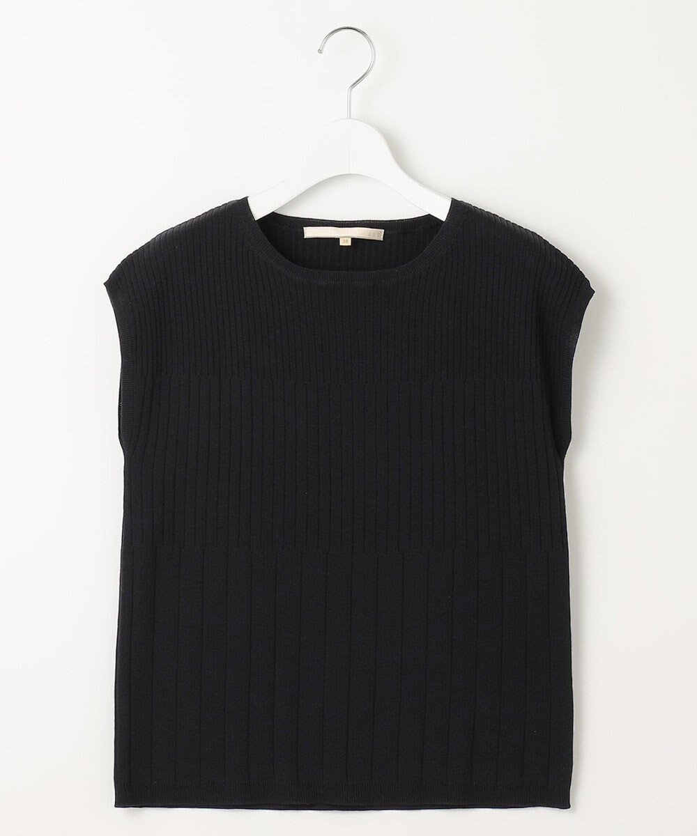 自由区 【XSサイズ～/洗える/セット可】ハイツイストコットンアセテート フレンチスリーブニット 