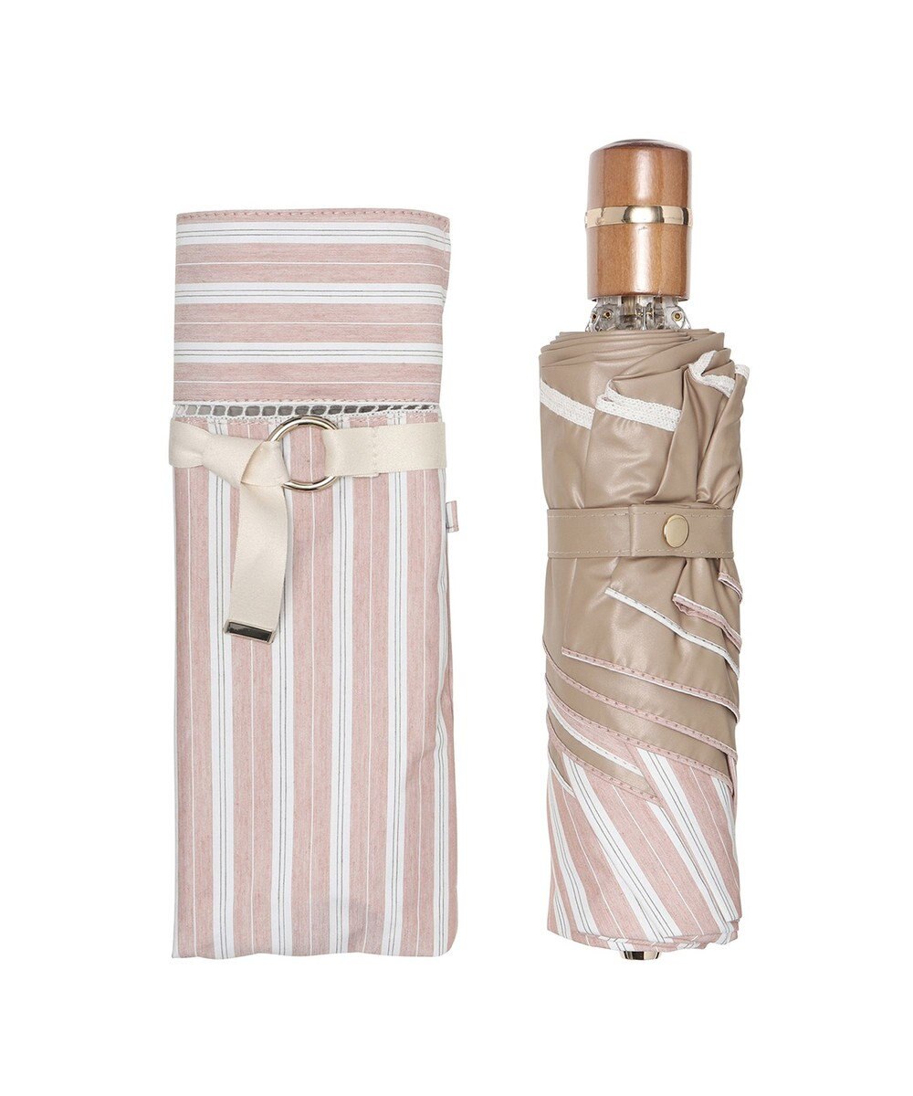 MOONBAT GRACY(グレイシー) 晴雨兼用日傘 折りたたみ傘 T/C Shirts stripe 