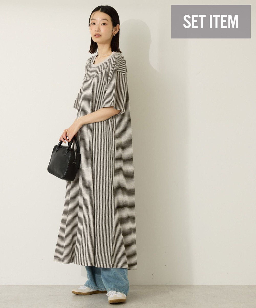 AMERICAN HOLIC 【2点セット】レイヤードボーダーＴワンピース 