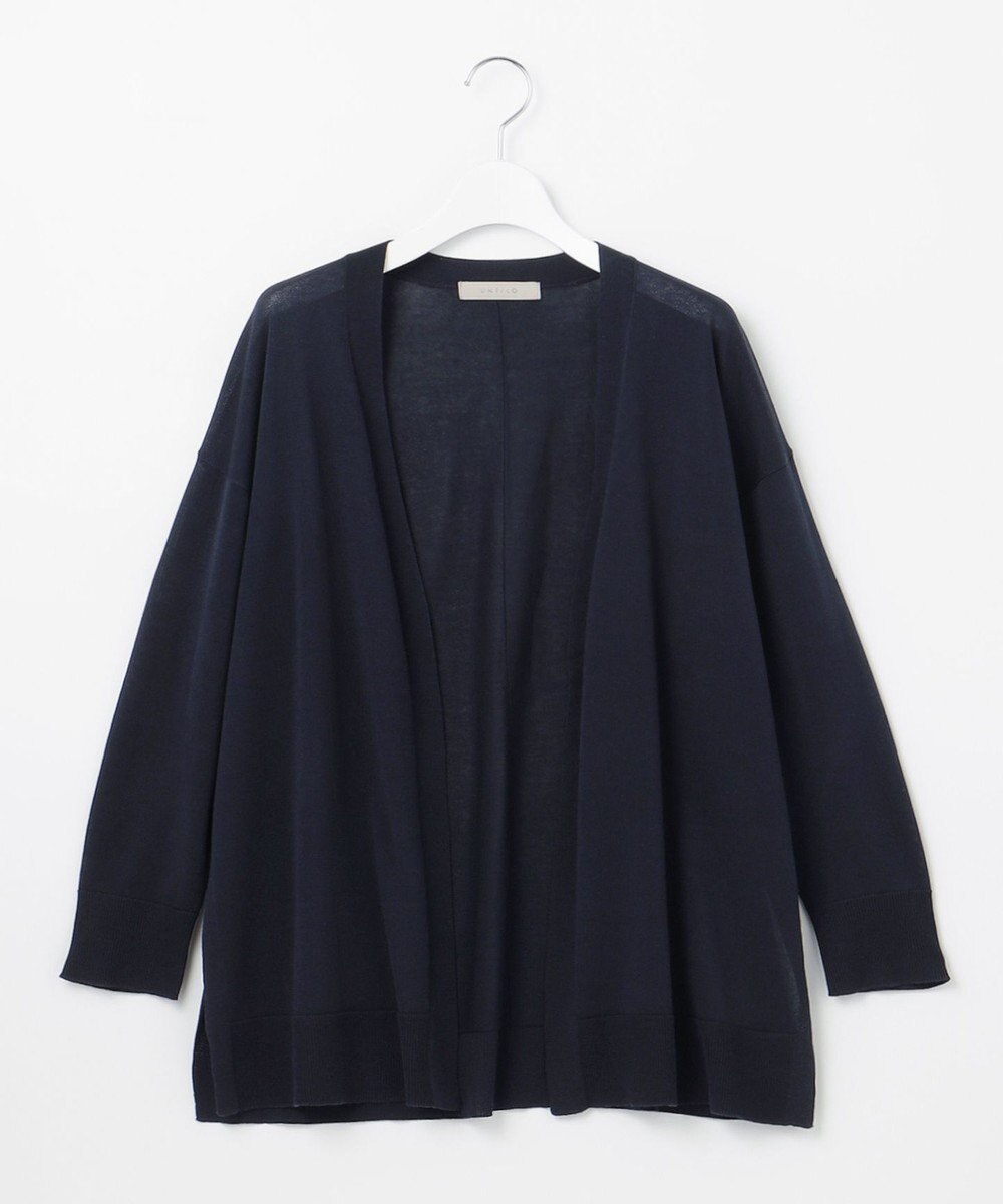 UNFILO L 【洗える】接触冷感シアーカーディガン 