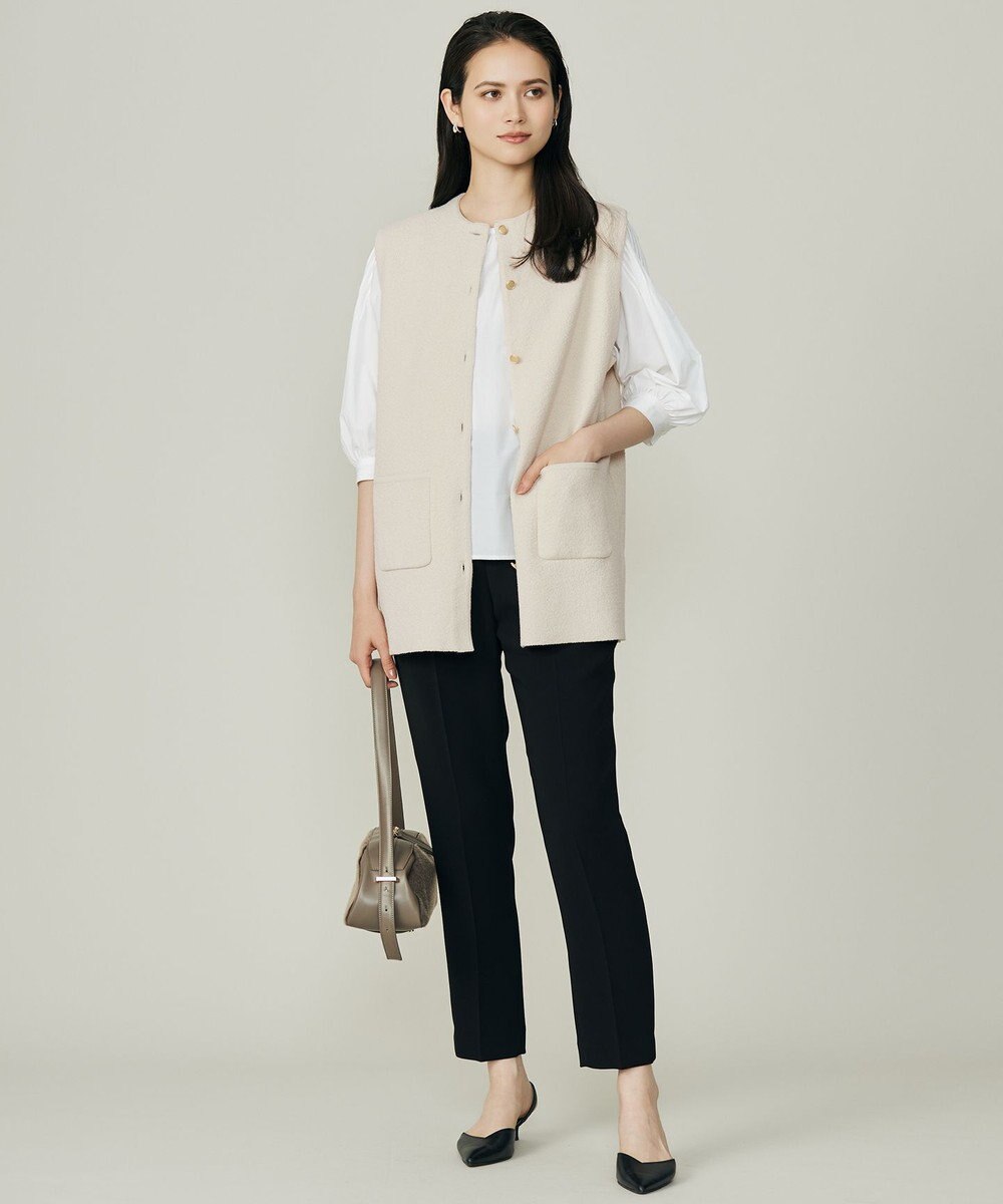 自由区 【カタログ掲載】シアーソフトシャンブレークロップド丈 ブラウス 