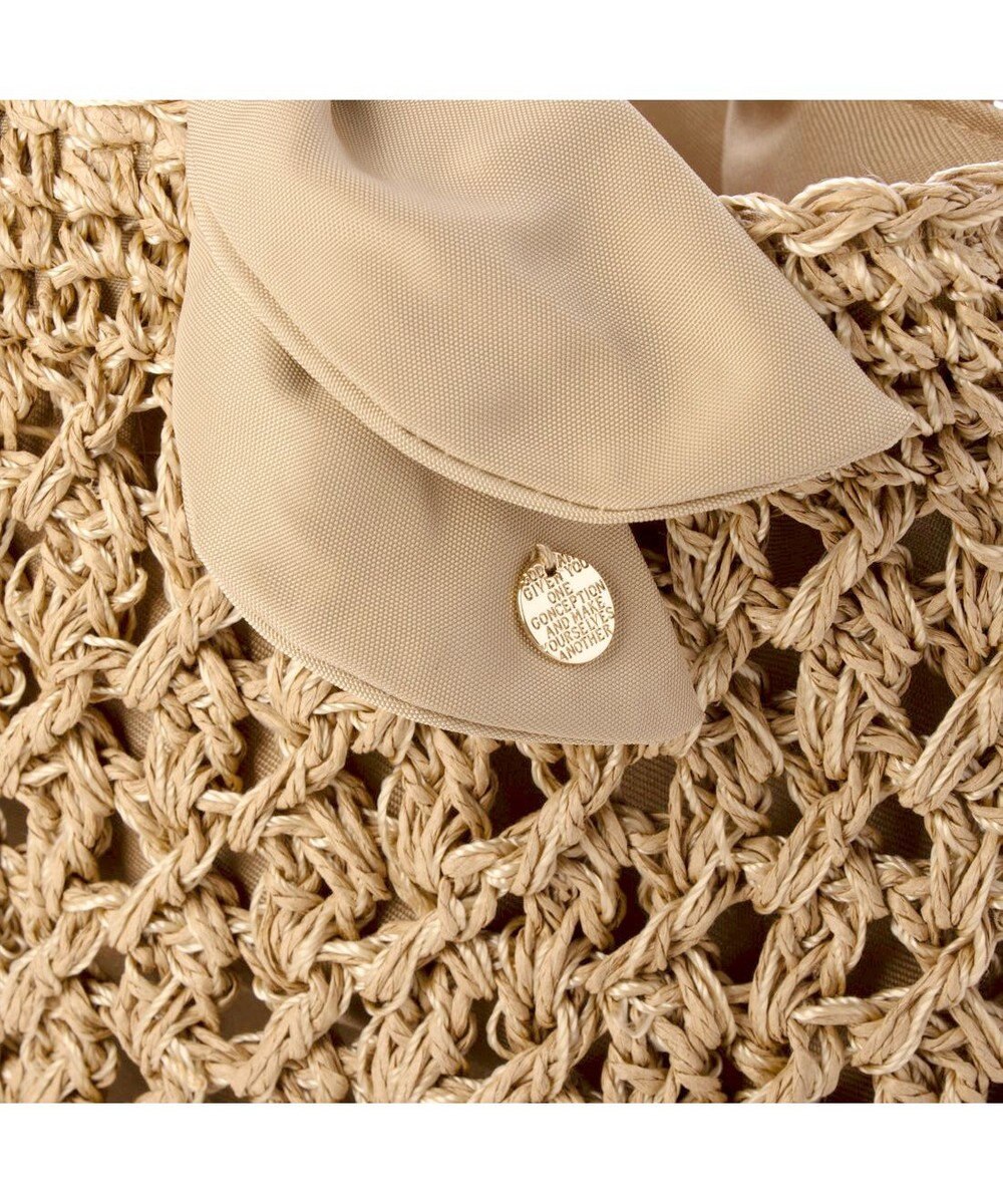 UNBILLION カシュカシュ cachecache / 下がりリボン柄編みトート 