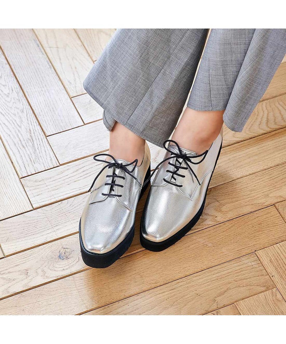 MODE ET JACOMO <carino>【レイン対応】レースアッププラットフォーム 