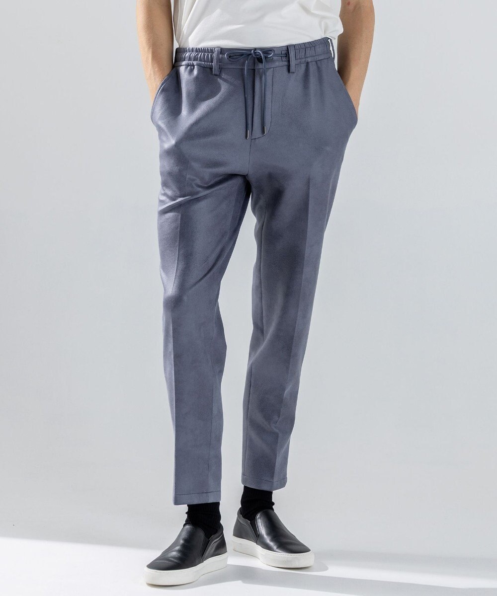 JOSEPH HOMME 新素材【ストレッチ/光沢感】レザーライクジャージードロスト付きテーパードパンツ / PEGG CONVERTIBLE 