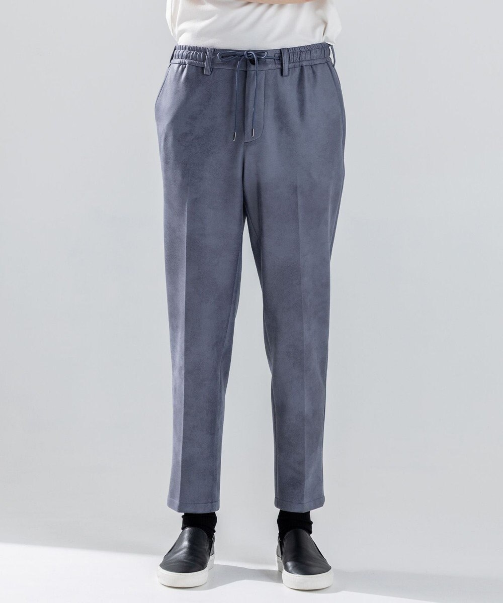 JOSEPH HOMME 新素材【ストレッチ/光沢感】レザーライクジャージードロスト付きテーパードパンツ / PEGG CONVERTIBLE 