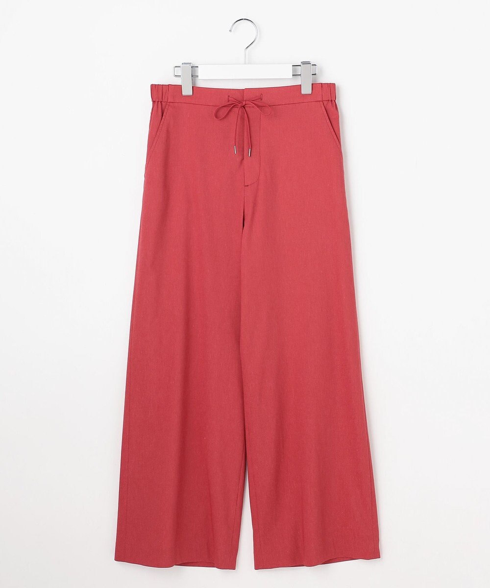 J.PRESS LADIES L 【WEB限定・人気素材・セットアップ対応】セルロースリネンストレッチ ワイドストレート パンツ 