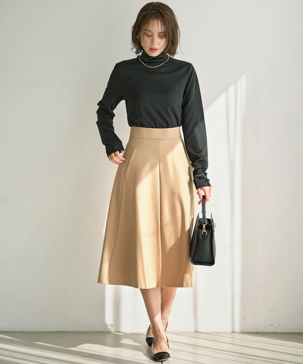 組曲 【洗える・シワになりにくい】GEMINI フレアスカート 