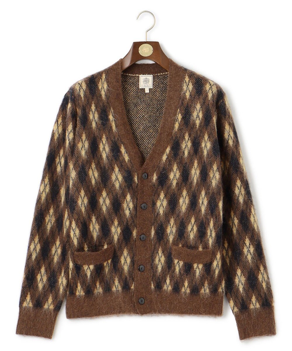 J.PRESS MEN 【WEB限定カラー有】モヘアヤーン アーガイルカーディガン 