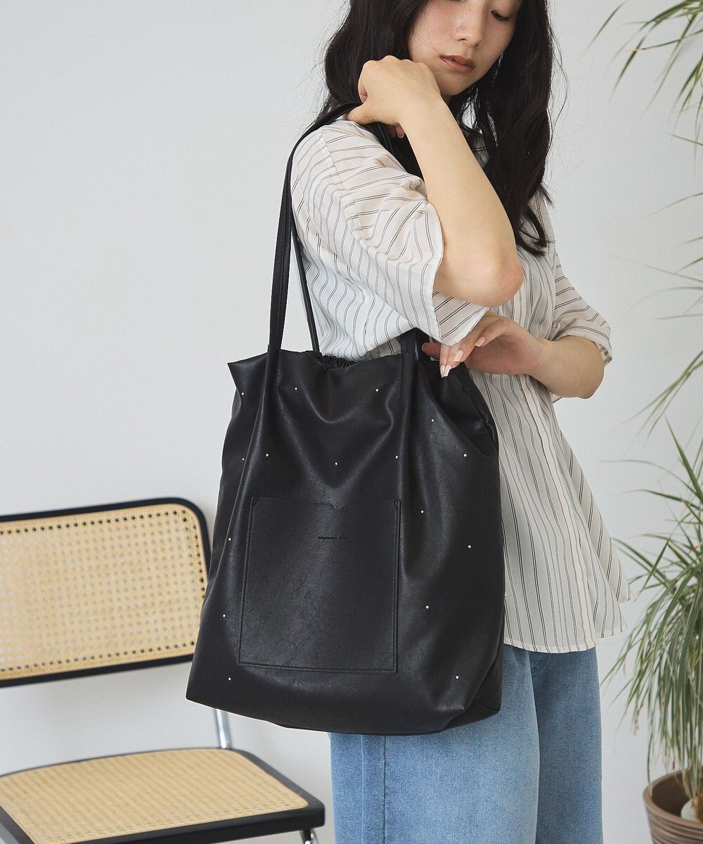 AMERICAN HOLIC スタッズポケットA4トートバッグ 