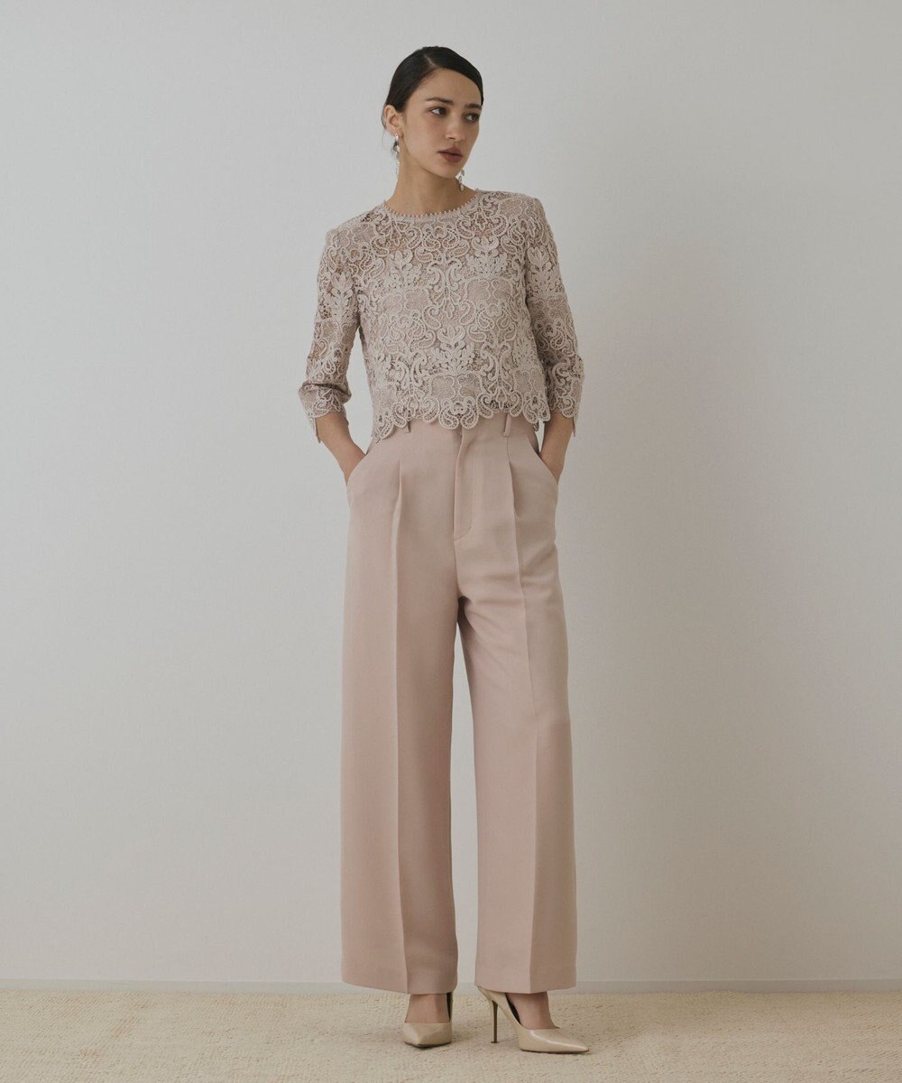 GRACE CONTINENTAL ハイウエストワイドパンツ 