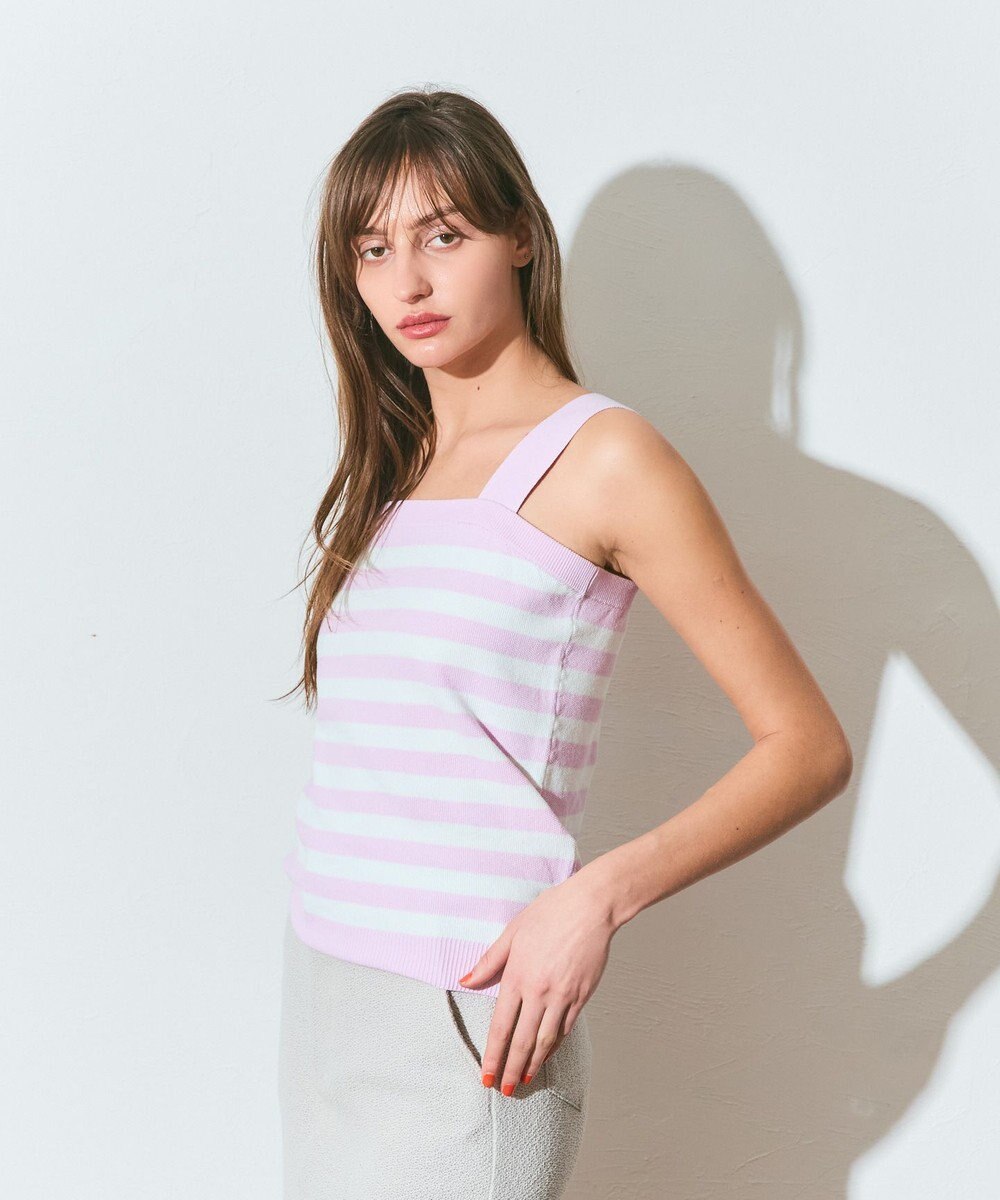 GRACE CONTINENTAL ボーダーニットキャミ 