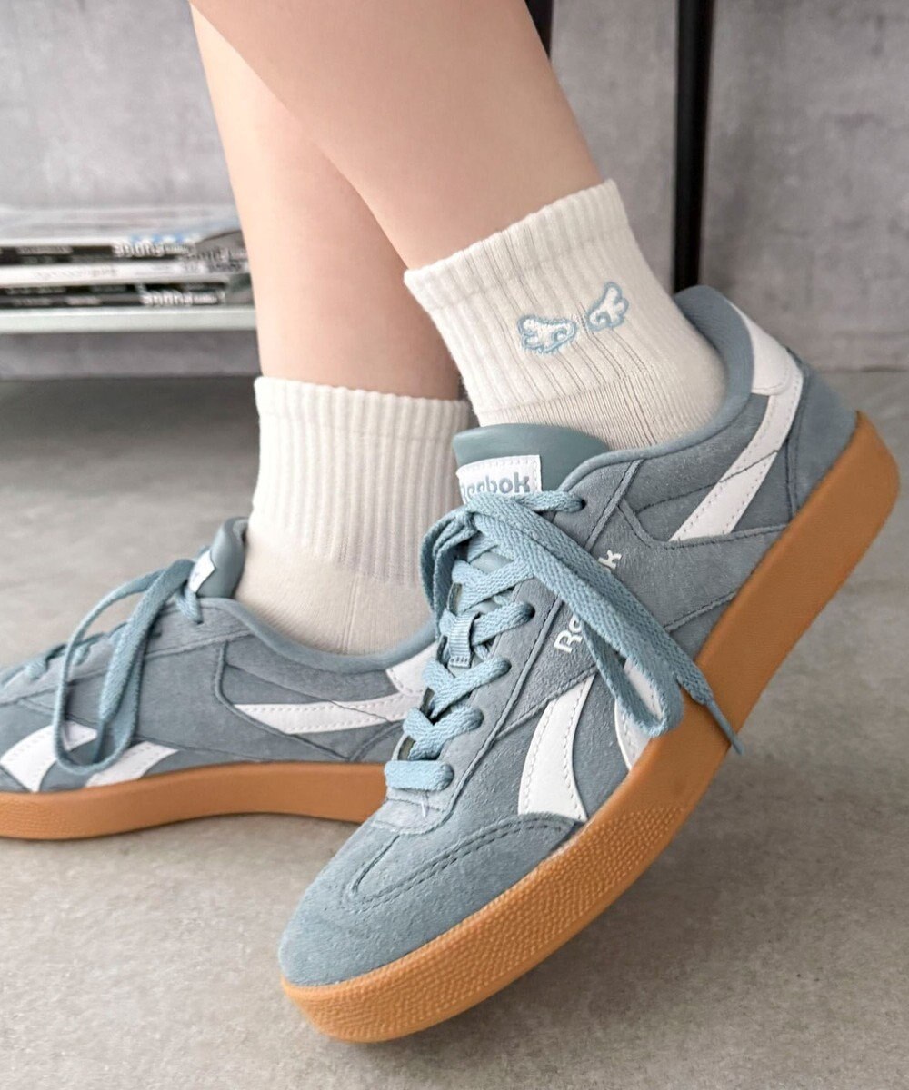 WEGO 刺繍アンクルパイルソックス 