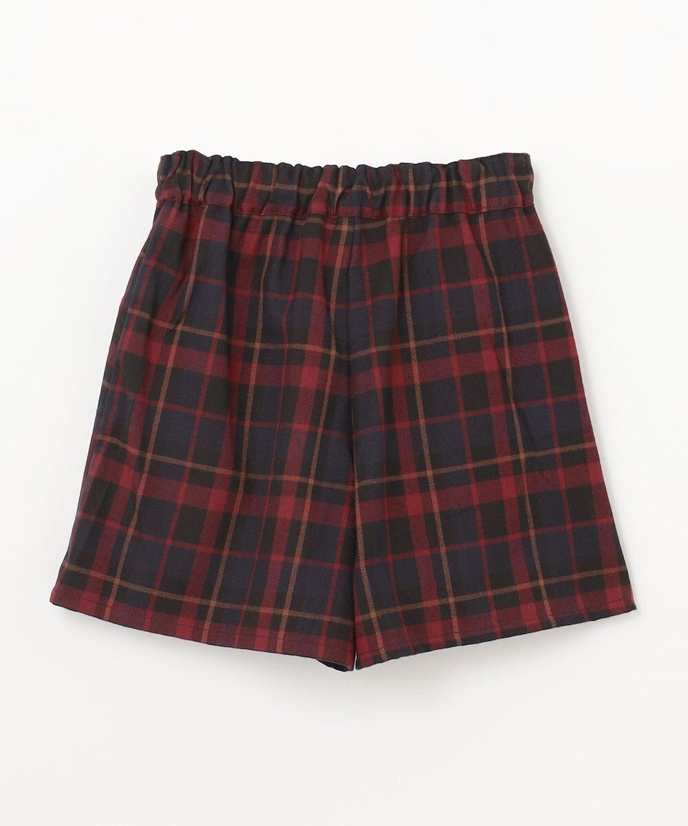 ANY KIDS チェック柄 プリーツ キュロット 