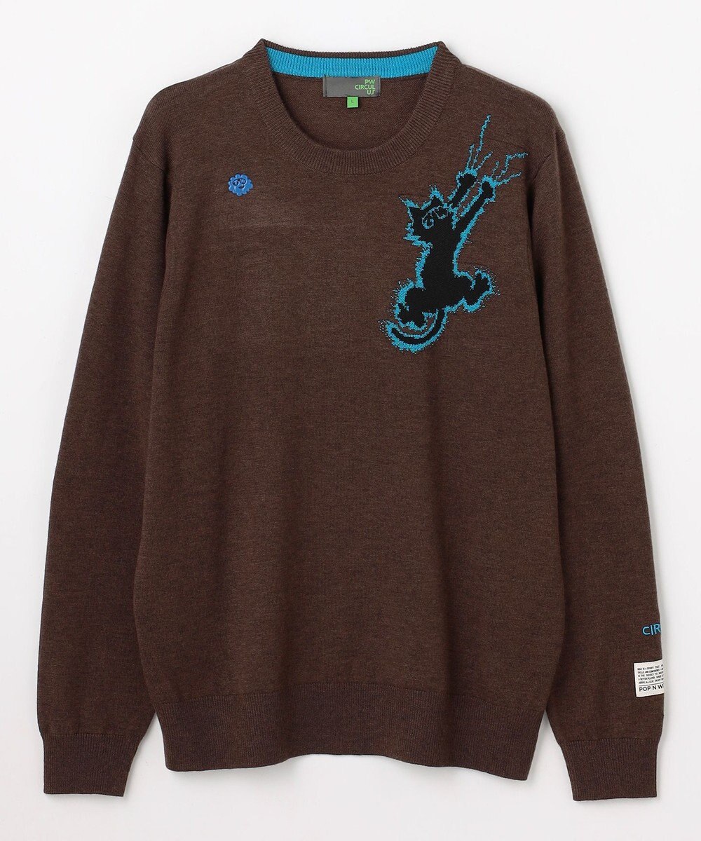 PW CIRCULUS 【MEN】Spark cat クルーネックニット ゴルフ 