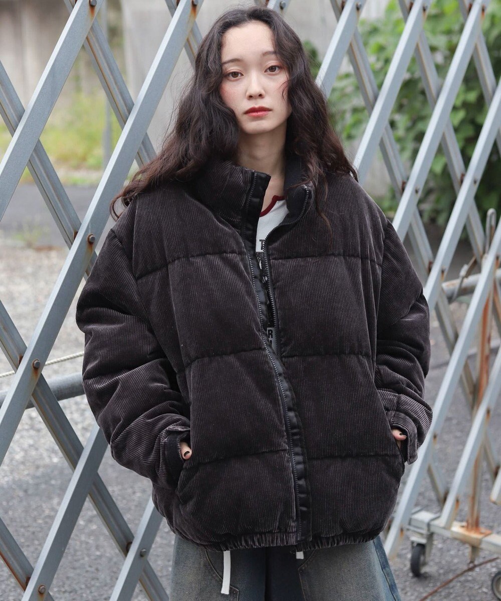 WEGO 【ユニセックス着用ITEM/MLサイズ展開】コーデュロイパファーブルゾン 