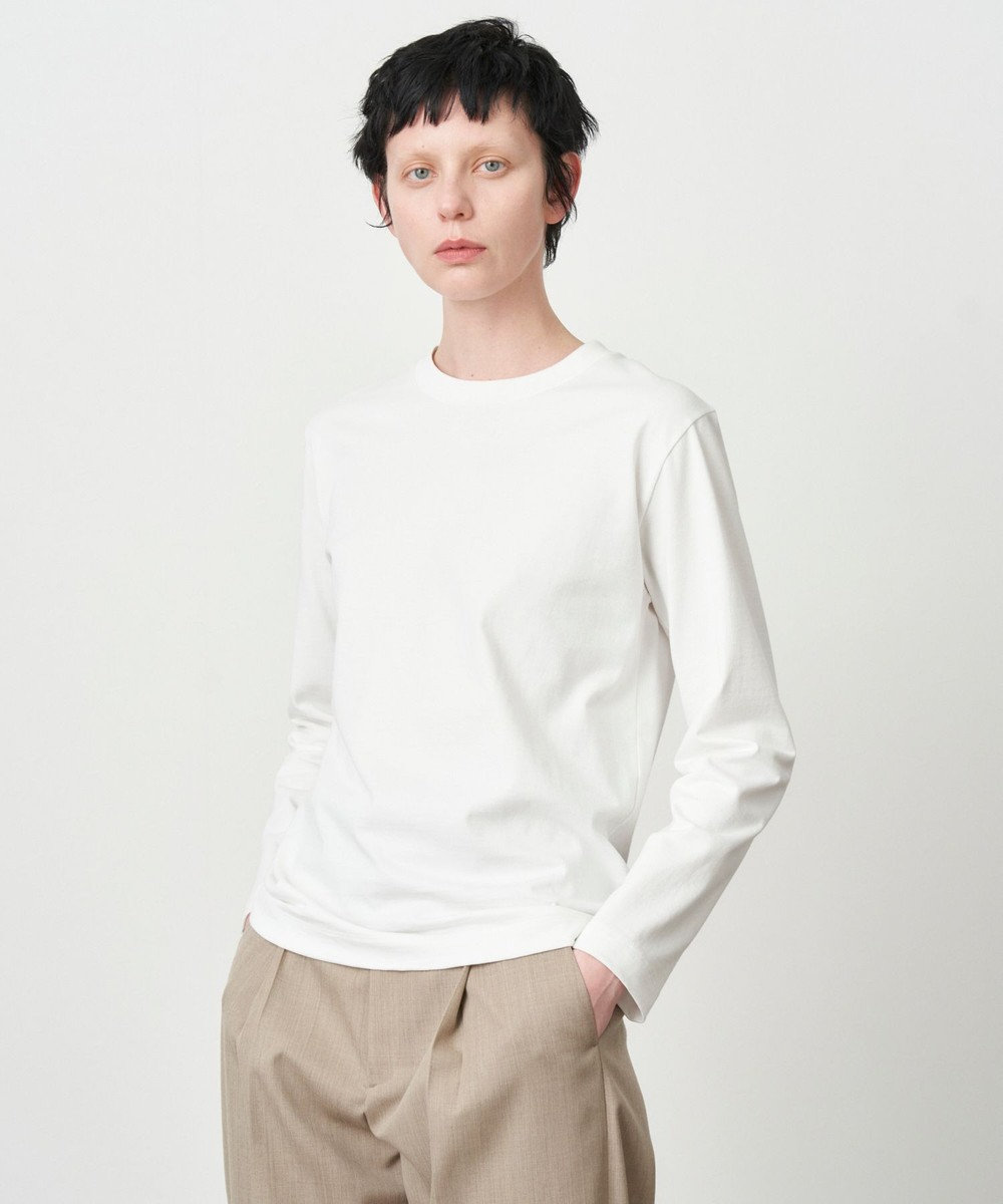 ATON SUPIMA AIR 12/- | L/S Tシャツ WHITE