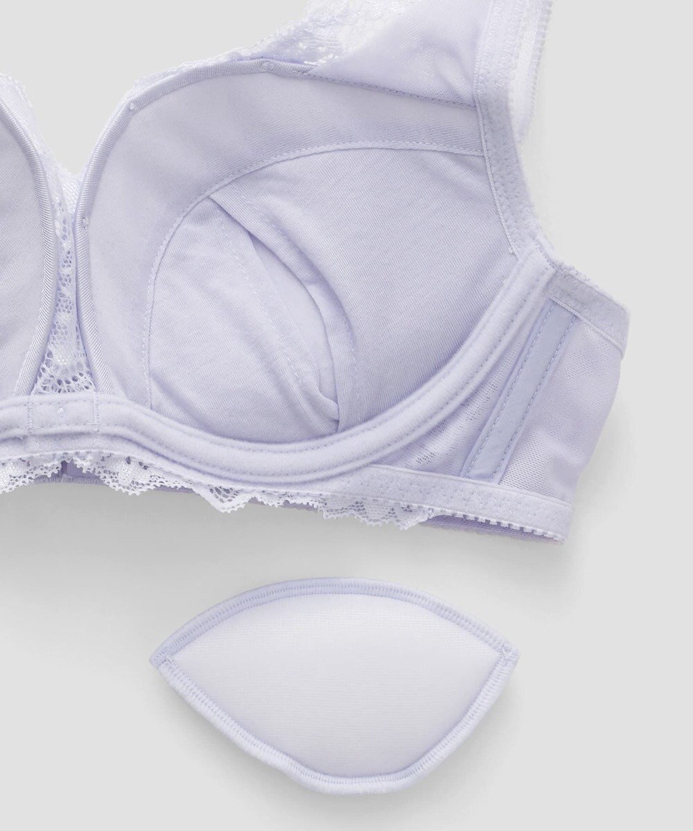 San-ai Resort（三愛水着楽園） 【northerly bra フィットシリーズ 谷間メイク】 カシュクールレースモールド ブラジャー＆ショーツSet B～Fカップ 