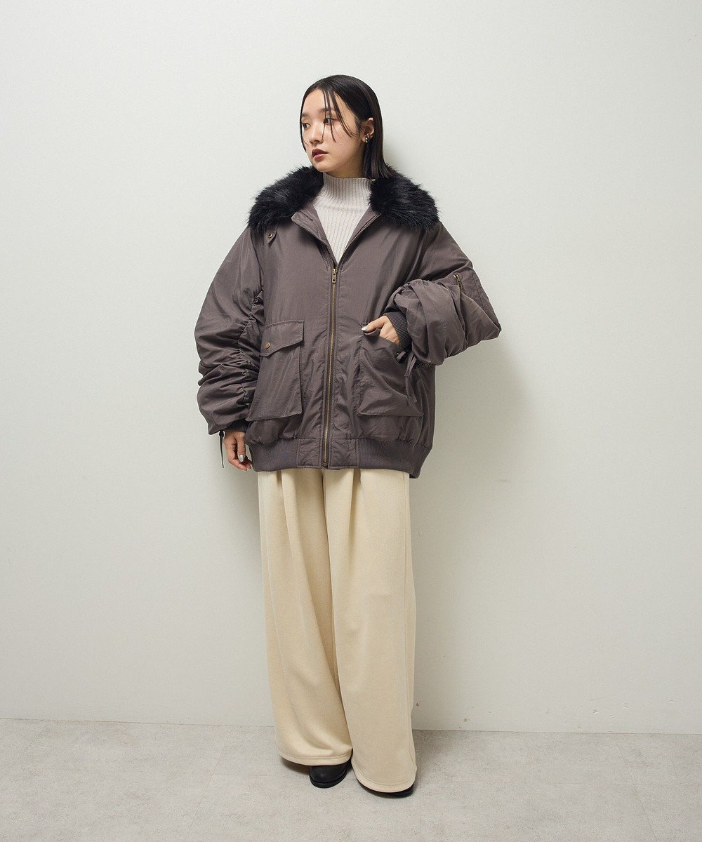 Green Parks ・ｓｗｉｎｇ　ｂｙ　ティペット付ミリタリーブルゾン 