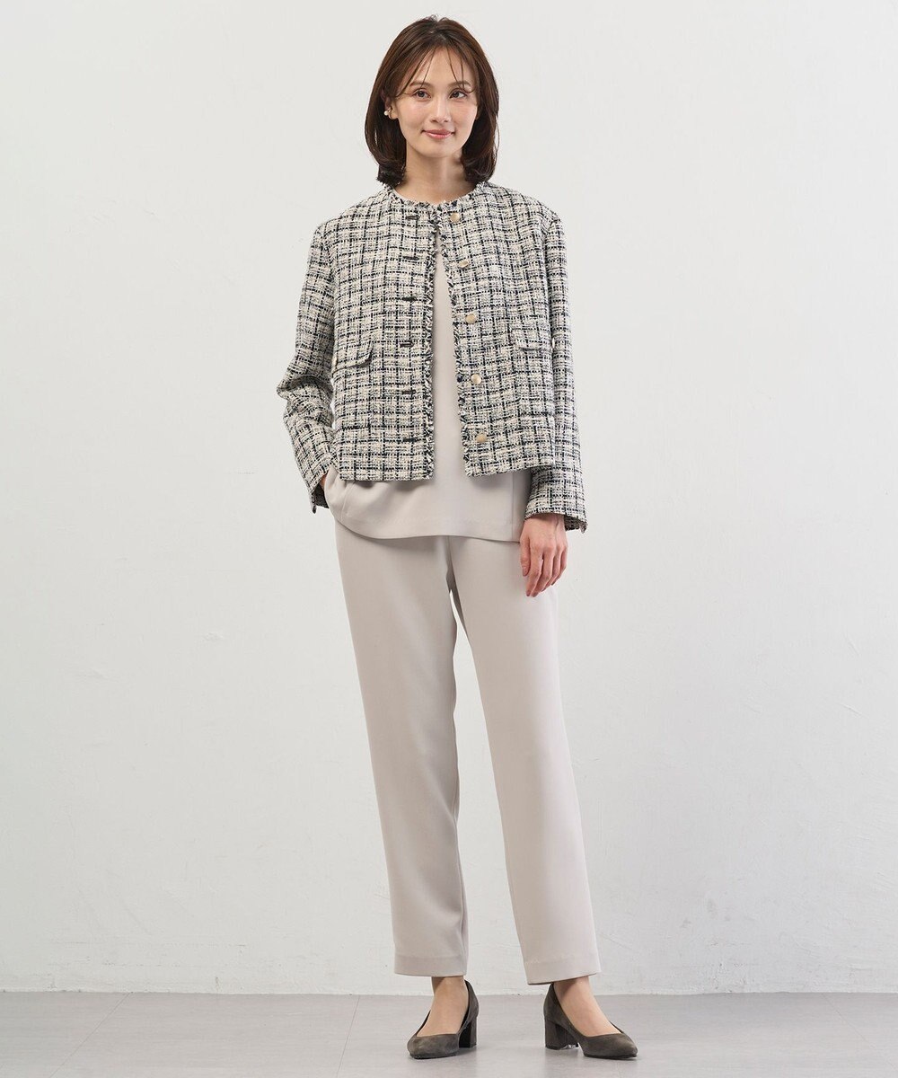 J.PRESS LADIES 【セットアップ対応】セラテリーダブルクロス テーパード パンツ 