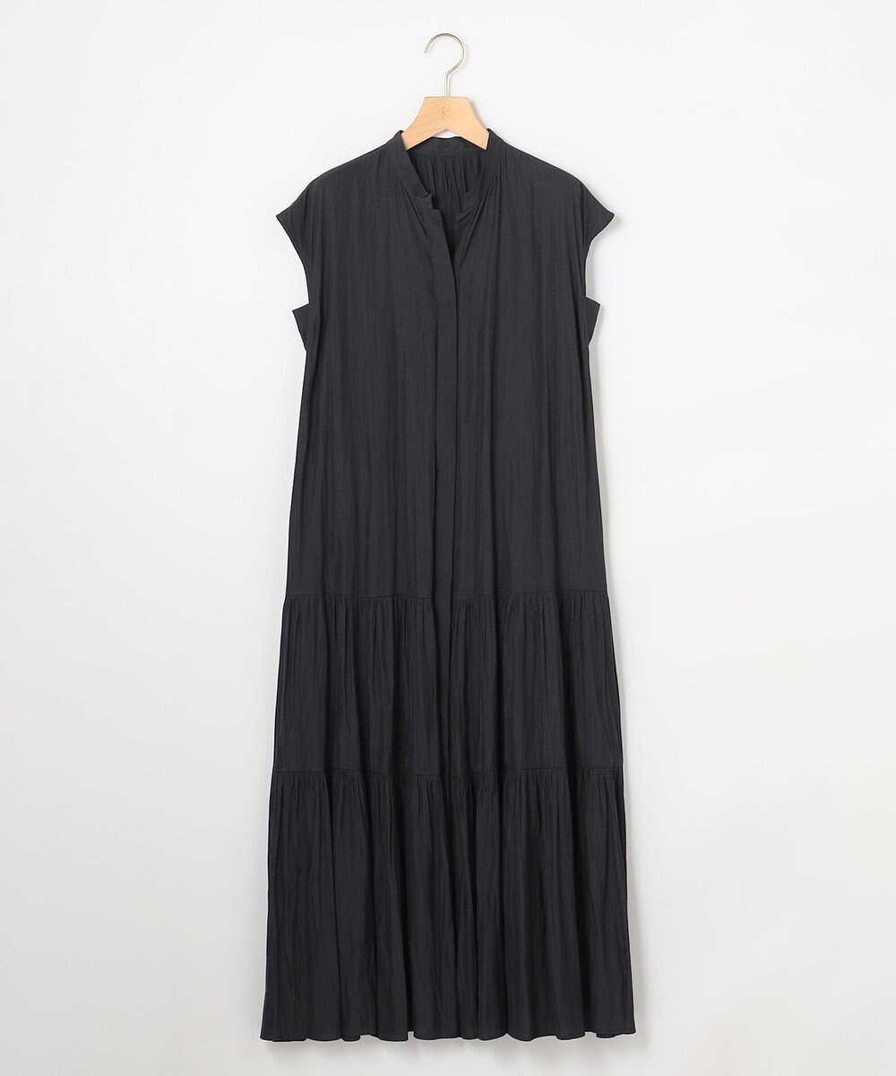 組曲 S 【WEB限定】ギャザーライトデシン ティアードワンピース 
